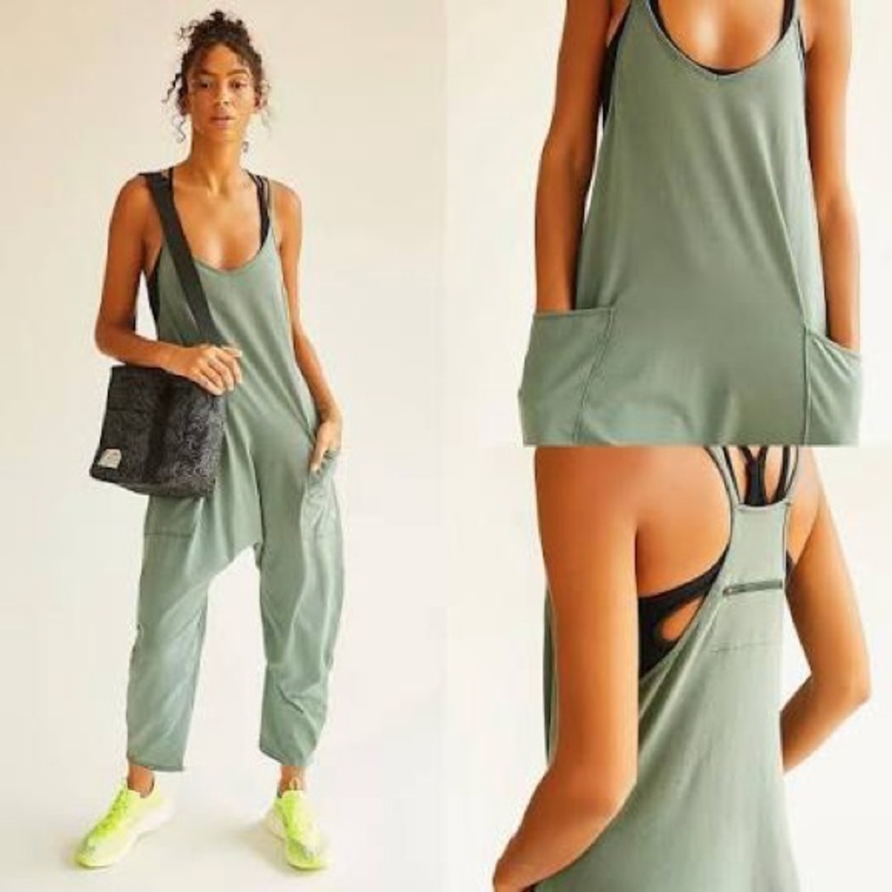 FP Movement by Free People Hot Shot Onesie in Lush Pine size M